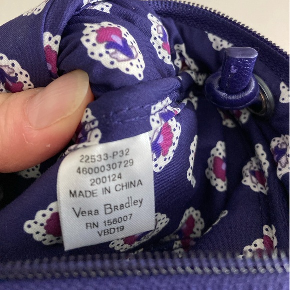 Vera Bradley Purple, Lavender Floral Crossbody Purse - Picture 8 of 10